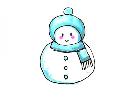 学画可爱的小雪人