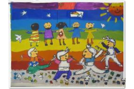 儿童画欢度国庆