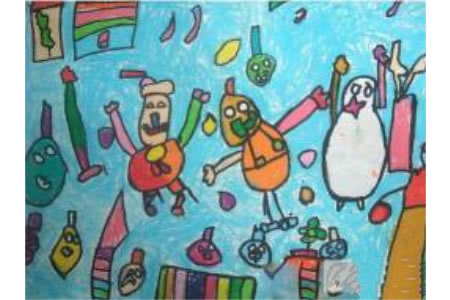 儿童画万圣节图片-万圣节欢乐谷之行
