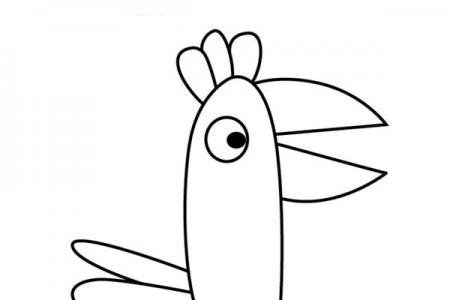 小猪佩奇之鹦鹉波利简笔画