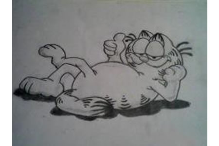 儿童漫画 爱吃的加菲猫