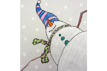 雪人的祝福国外冬天绘画作品在线看