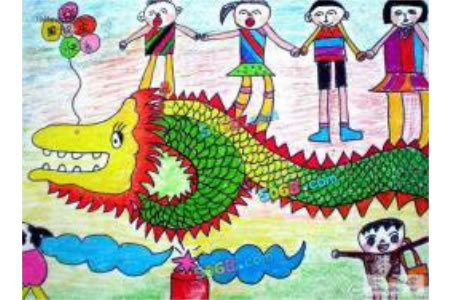庆祝国庆节儿童画-国庆欢乐汇