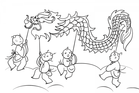 节日舞狮简笔画图片