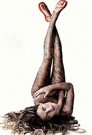 性感美国模特纹身人体艺术写真