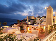 希腊圣托里尼岛夜景风景图片壁纸