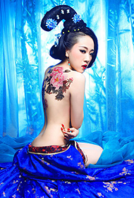 蓝色妖姬美女古典人体艺术欣赏