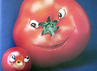 咧开嘴笑的西红柿