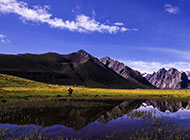 中国山脉自然田园风光图片