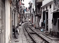 巷子里的火车创意gif动态图