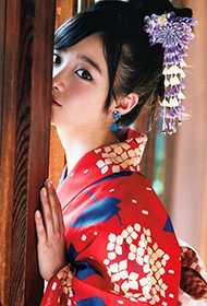 日本美女明星桥本环奈和服清纯唯美写真