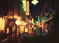 日本复古浪漫街头美景图片