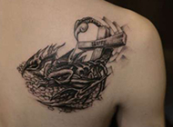 肩部个性刺青纹身图案分享