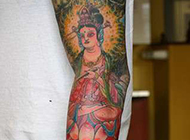 男生花臂传统彩绘纹身图案精选