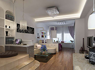 单身公寓现代客厅效果图舒适简洁