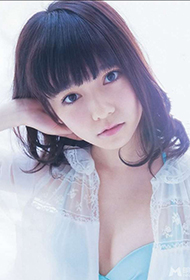日本90后女歌手岛崎遥香蓝色梦幻写真