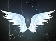 翅膀的ppt炫酷荧光背景图片