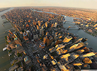 现代城市建筑高清鸟俯图