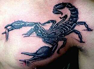 男胸部霸气蝎子纹身图案大全