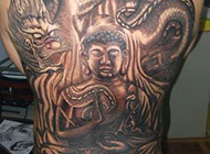 法力无边的佛祖满背纹身图片