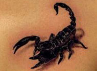 霸气胸部蝎子图腾纹身图案