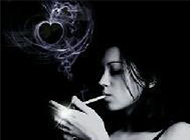 经典QQ黑白头像吸烟的女生图片