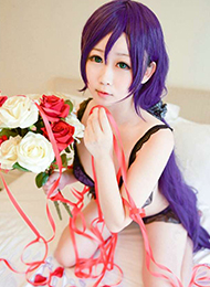 巡音紫色cosplay福利高清图