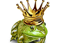 小青蛙戴着皇冠头饰图片
