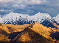 独特优美西藏山川白雪风景壁纸