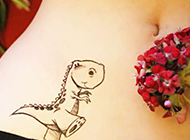 可爱精美腹部艺术纹身图案