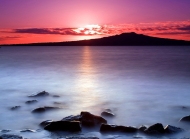 美丽海边风景图片 海边日落晚霞天空自然风景图片