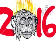 2016年2月日历壁纸猴年