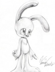 一张可爱的兔子纹身图片