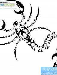 一张好看的图腾蝎子纹身图片