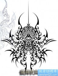 蝎子纹身图片：蝎子图腾纹身图片图案