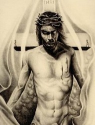 一张帅气的耶稣纹身图片