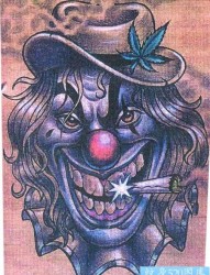 魔鬼小丑纹身图片图案由培训学习提供（tattoo)