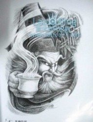 中国传统纹身图片：茶神陆羽纹身图片图案