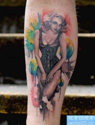 腿部流行性感的美女纹身图片