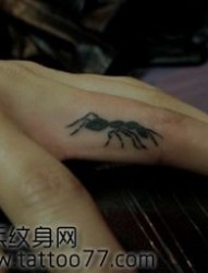 可爱的手指图腾蚂蚁纹身图片