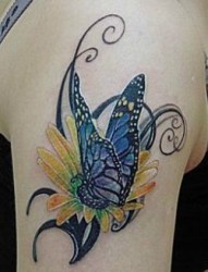 好看经典的蝴蝶纹身图片