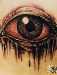 头部纹身图片：头部眼睛纹身图片纹身作品