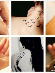 一组女人小清新纹身图片由纹身520图库推荐