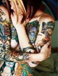 个性流行纹身女孩作品