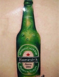 啤酒瓶纹身图案