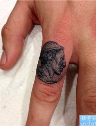 手指个性头像纹身图案