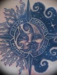 太阳图腾纹身是生命和阳光的代表图案