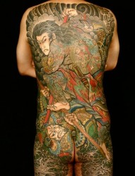 日式满背纹身图案图案