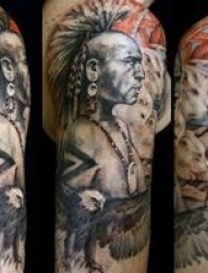 印第安人纹身属纹身中的经典之作图案