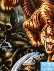 一幅老虎纹身图案